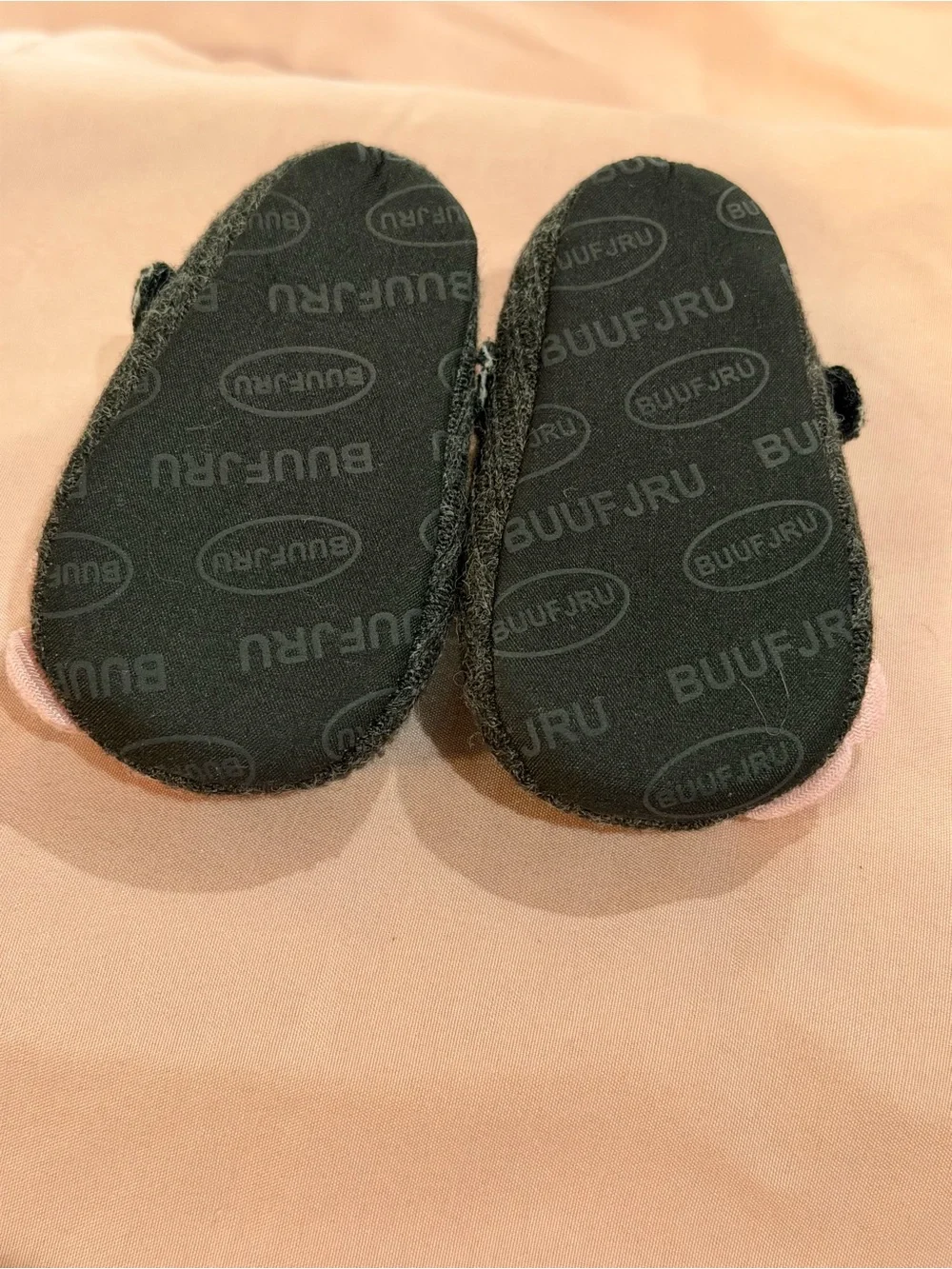 Baby Girls Ribbed Knit Flower Mary Jane Shoes - Pink and Charcoal 2 pair bundle